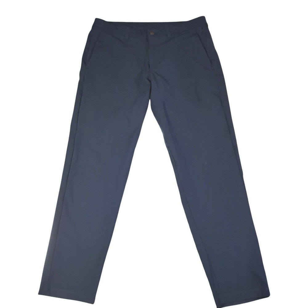 Lululemon Commission Slim Pants Mens 34x28 Navy Blue Warpstreme LM5975S